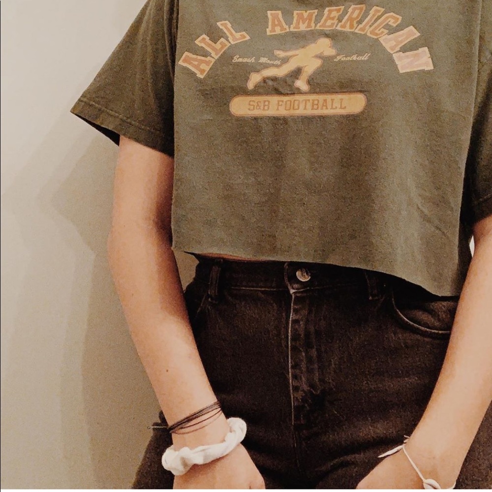 All American Football Cropped Tank